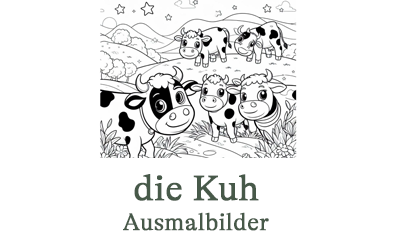 Ausmalbilder mit Kühen