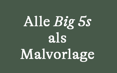 Big 5 - Alle fünf Bauernhoftiere als Malvorlage