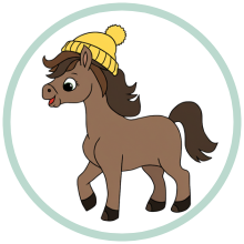 Pferd Gerda im Winter.