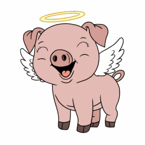 Schwein Eli der Big 5 am Bauernhof zu Weihnachten.